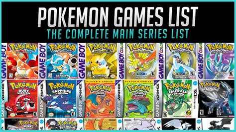 list of pokemon games